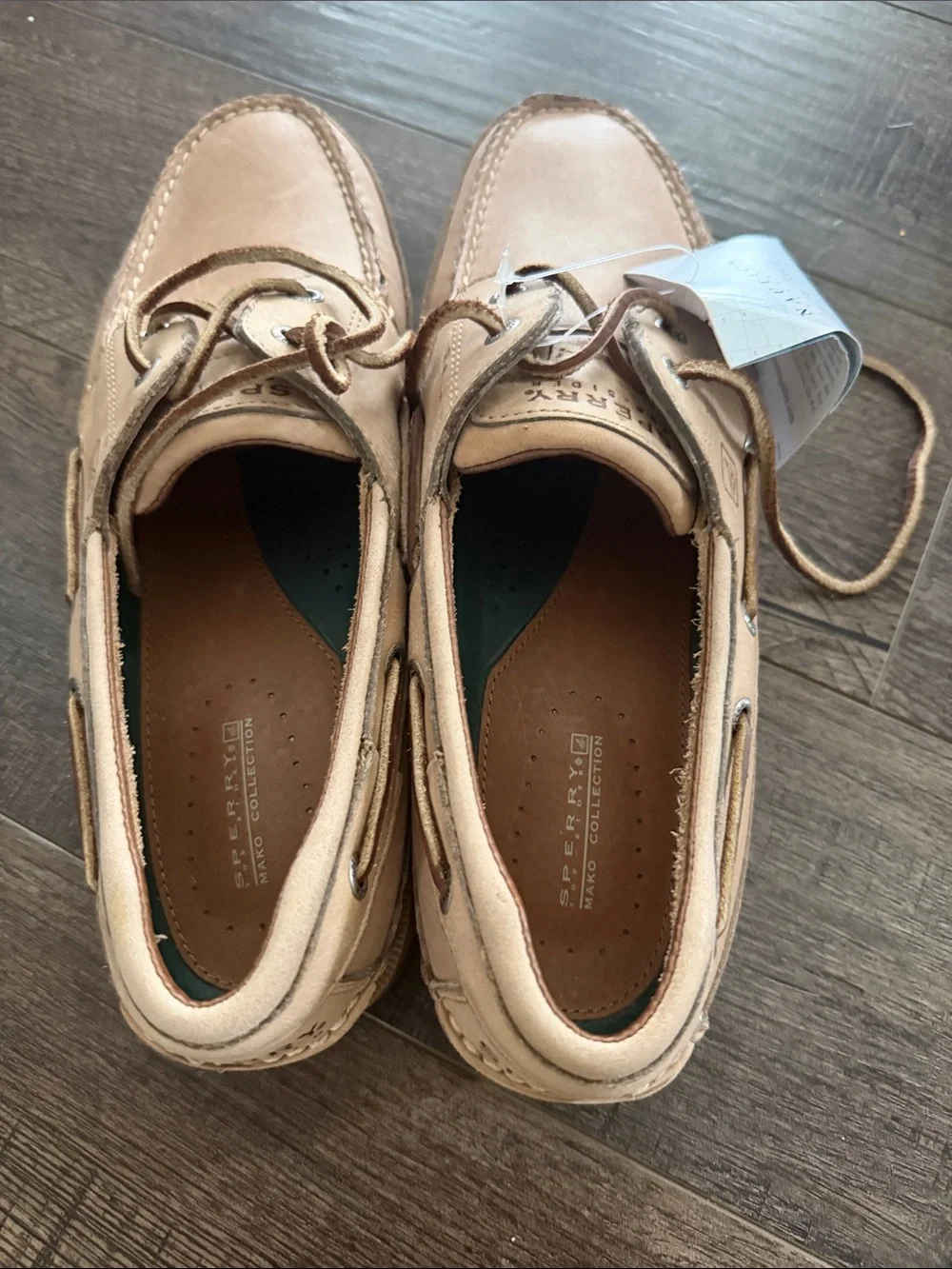 Sperry Men's Two-Eye Leather Boat Shoes in Light Brown